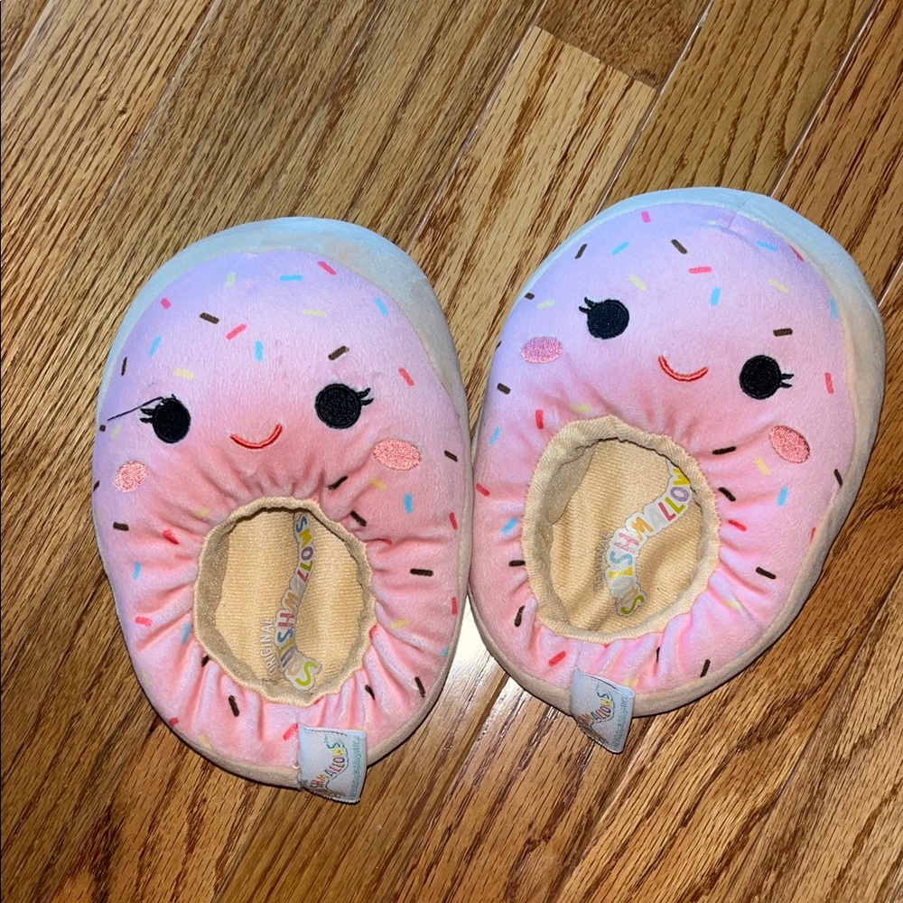 Squishmallows Pink Donut Kids Slippers